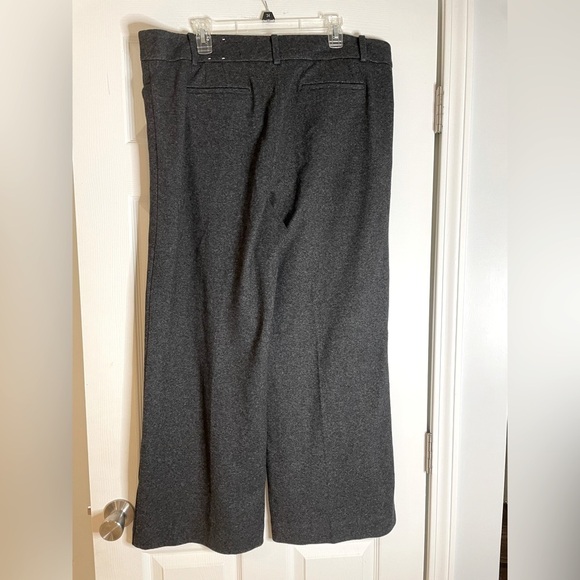 TALBOTS MODERN KNIT WIDE LEG PANTS in heathered gray - SIZE 18 - Picture 2 of 3
